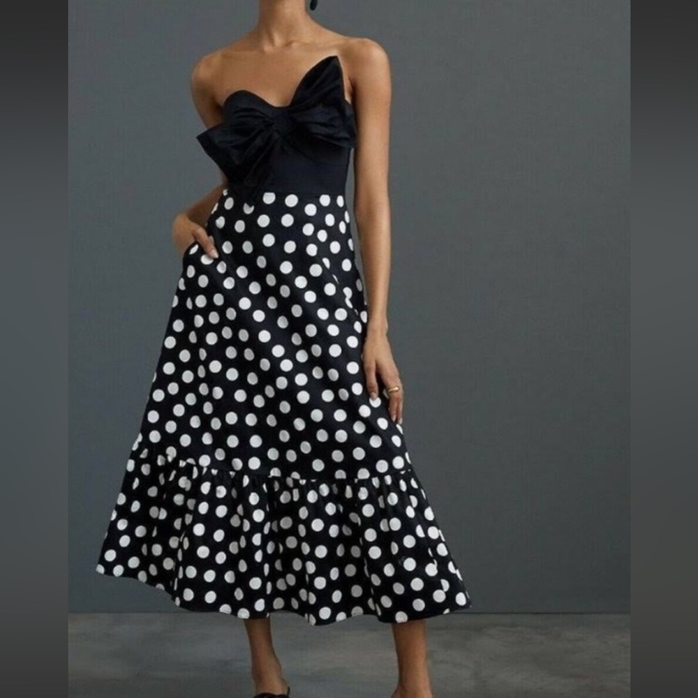 Hutch Midi Polka Dot Dress